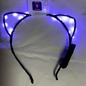 5/$30! MIX&MATCH! LIGHT UP BLACK CAT EARS Headband
